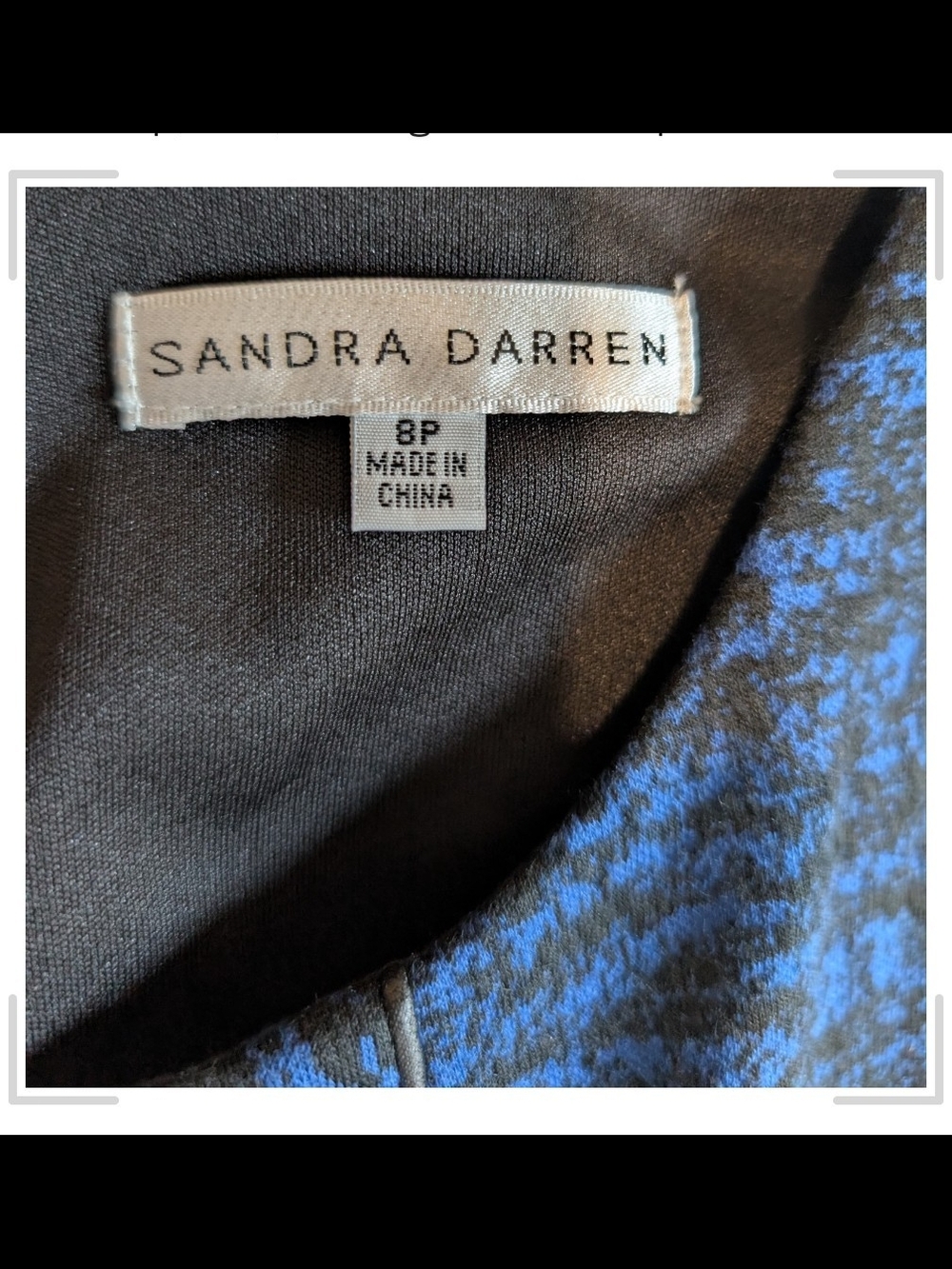 Sandra Darren Blue & Black Fit-and-Flare Mini Dress - Picture 9 of 9